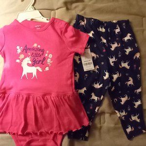 Carter's 2 piece outfit - unicorn